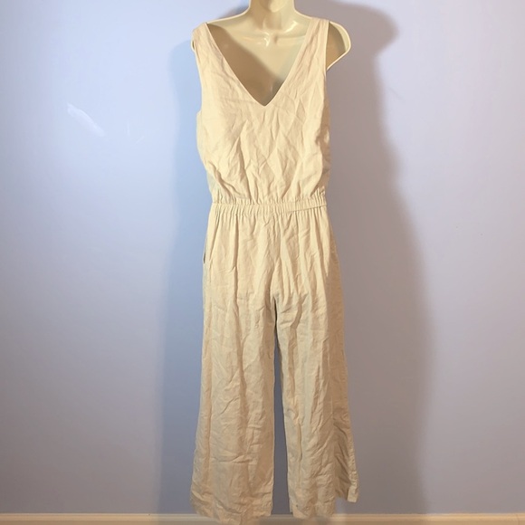Women's Cream Jumpsuit - Picture 7 of 15